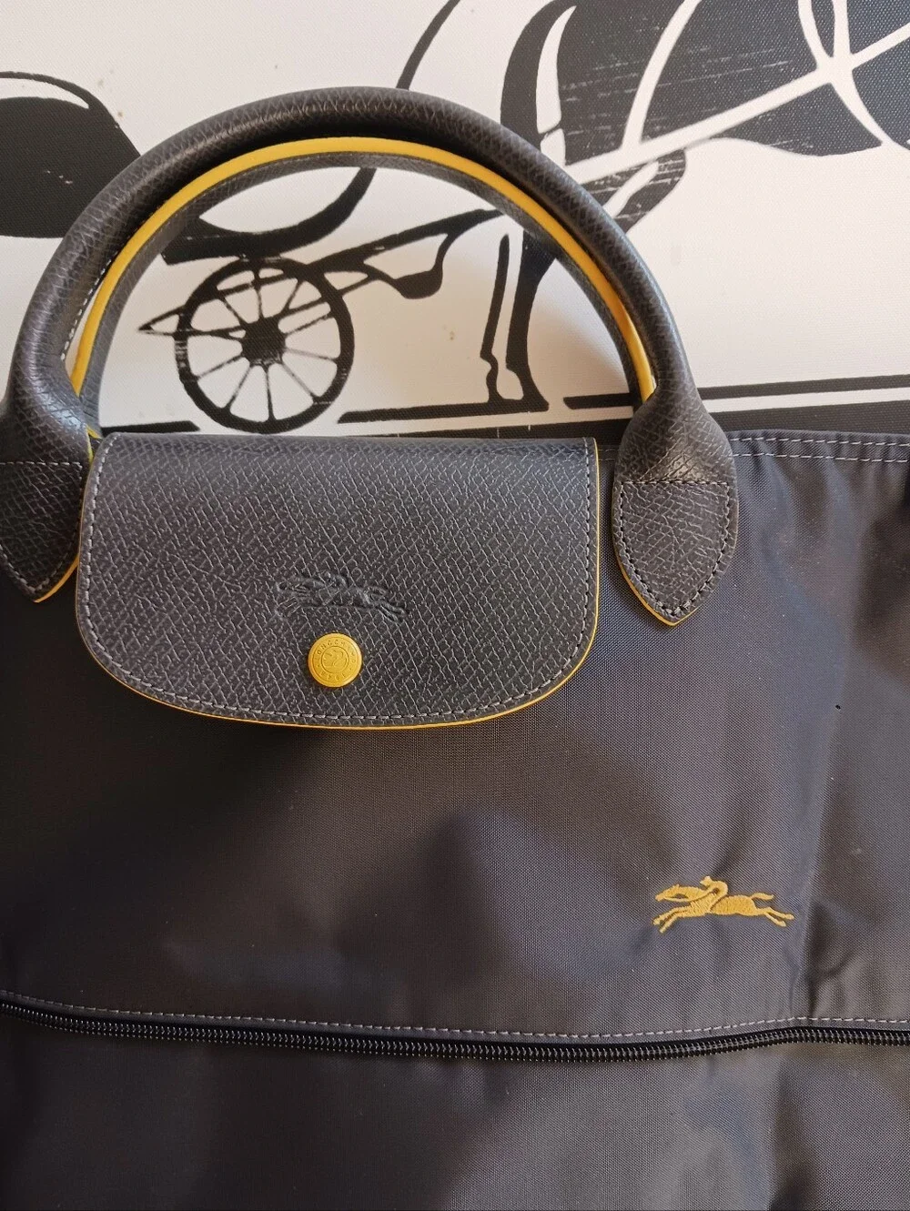 Longchamp Le Pliage Extensible -Modele Depose Gray Travel, Tote Bag